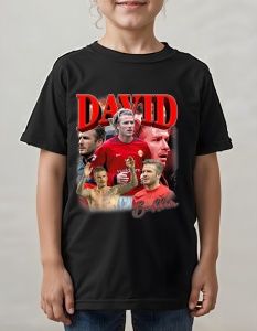 Tricou pentru copii - David Beckham - Stil Iconic - David Beckham, Manchester United, fotbal stil