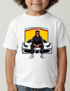 Tricou pentru copii - Ferrari Racing Heart - Performanță și Stil - Img 2