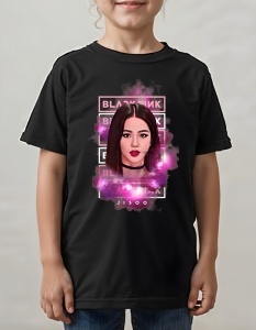 Tricou pentru copii - K-POP - Jisoo BLACKPINK - Tricou premium, stil galaxy, BLACKPINK fashion.