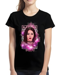 Tricou pentru dama - K-POP - Jisoo BLACKPINK - Tricou premium, stil galaxy, BLACKPINK fashion.