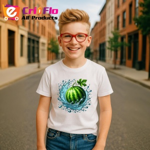Tricou Pepene verde si jet de prospetime, Fructe, Copii | Dama - Img 5