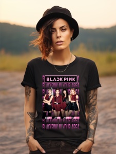 Tricou personalizat cu formatia Black Pink Kpop - Img 2