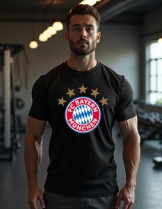 Tricou personalizat pentru barbati din bumbac 100% - Echipa De Fotbal - Bayern