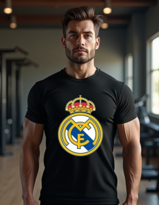 Tricou personalizat pentru barbati din bumbac 100% - Echipa De Fotbal - Real Madrid