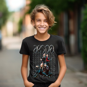 Tricou personalizat pentru copii cu Formatia Kpop Aespa - Img 2