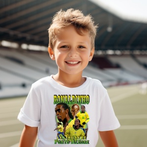 Tricou personalizat pentru copii cu fotbalistul Ronaldinho - Img 2