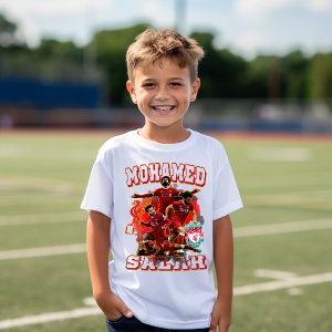 Tricou personalizat pentru copii Mohamed Salah Fotbalist - Img 2