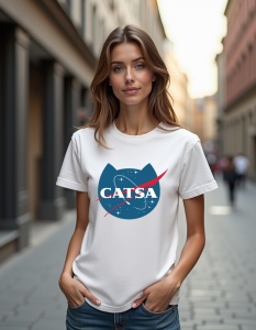 Tricou personalizat pentru dama din bumbac 100% - CATSA