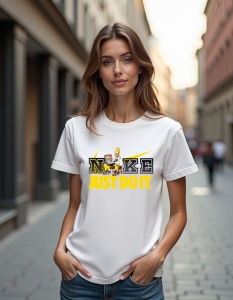 Tricou personalizat pentru dama din bumbac 100% - Homer Simpson - Just Do It