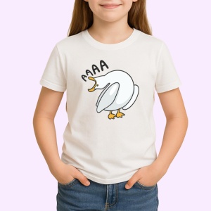 Tricou Pescarus Amuzant Desen Simplu Gri, din bumbac 100% , tricou alb pentru Copii | Dama | Barbat - Img 2