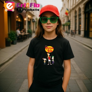 Tricou Phineas and Ferb baieti inventivi care isi petrec vara cu experimente geniale, Copii | Dama | Barbat , tricou negru - Img 5