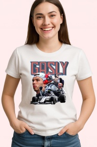 Tricou Pierre Gasly Masina Si Portret Costum Alfatouri Formula 1, Copii | Dama | Barbat - Img 4