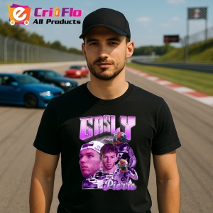 Tricou Pierre Gasly Portret Si Masina Colaj Echipa Alfatouri Formula 1, Copii | Dama | Barbat - Img 8