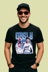Tricou Pierre Gasly Portret Si Masina Costum Alb Formula 1, Copii | Dama | Barbat - Img 4