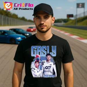 Tricou Pierre Gasly Portret Si Masina Costum Alb Formula 1, Copii | Dama | Barbat - Img 9