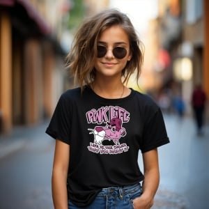 Tricou Pink Life Panther Tricou Negru - Copii | Dama | Barbat - Img 5