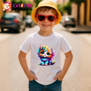 Tricou Pisica cu fundita si fluture pe cap imagine dragalasa Copii | Dama | Barbat - Img 10