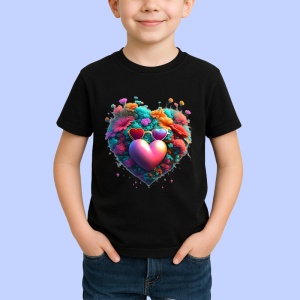 Tricou Pisica in flori cu ochelari fundal alb vesel Copii | Dama | Barbat, culoare negru