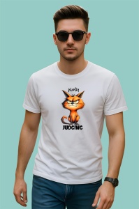 Tricou pisica sarcastica silently judging ilustratie glumeata, Copii | Dama | Barbat - Img 2