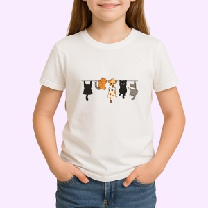 Tricou Pisici Jucause - Copii | Dama | Barbat
