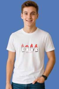 Tricou Pisici Mos Craciun, din bumbac 100% Copii | Dama | Barbat - Img 2