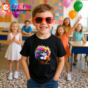 Tricou Pisicuta in cos cu ochelari si floare roz Copii | Dama | Barbat, culoare negru - Img 11