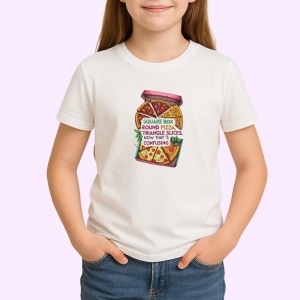 Tricou Pizza Confusing Shape Design, Copii | Dama | Barbat - Img 3