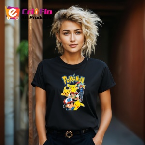 Tricou Pokemon antrenori si creaturi fantastice in batalie, Copii | Dama | Barbat , tricou negru - Img 8