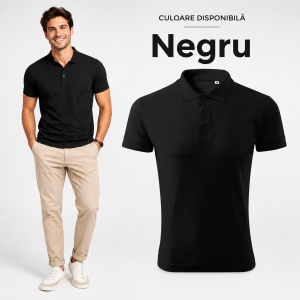 Tricou Polo Bărbat Malfini F03 Pique Polo Free, Stil Tip Tommy, 65% Bumbac, 200 g/m², Guler Polo, Label Free, 14 Culori, Mărimi S–3XL - Img 19