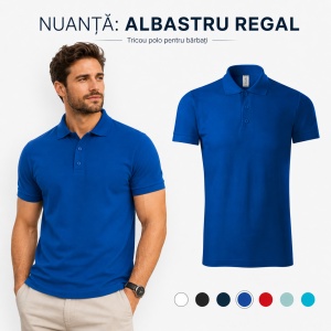 Tricou Polo Bărbați Joy, 65% Bumbac, 35% Poliester, 170 g/m², Guler Polo cu 3 Nasturi, Mărimi S–3XL, 7 Culori - Img 15