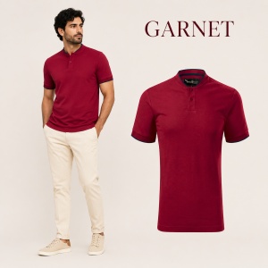 Tricou Polo Bărbați Malfini 273 Diamond, 100% Bumbac, 215 g/m², Guler Tip Bomber, 8 Culori - Img 15