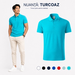 Tricou Polo Bărbați Malfini, 65% Bumbac, 35% Poliester, 170 g/m², Guler cu 3 Nasturi - Img 16