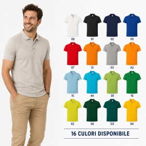 Tricou Polo Bărbați Malfini Cotton 212, 100% Bumbac, 170 g/m², Guler Polo, 16 Culori, Mărimi S-3XL