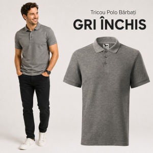 Tricou Polo Bărbați Malfini Cotton Heavy 215, 100% Bumbac, 220 g/m², Guler Polo, Mărimi S-3XL, 13 Culori - Img 17