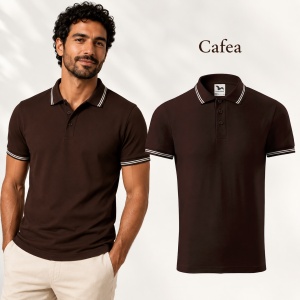 Tricou Polo Bărbați Malfini Urban 219, cu Dungi la Guler, Tip Tommy, 65% Bumbac, 200 g/m², 19 Culori, Mărimi S–3XL - Img 18