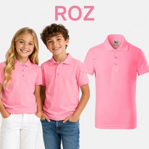 Tricou Polo Copii pentru Uniformă Școlară, Fete și Băieți, cu Guler - Img 20