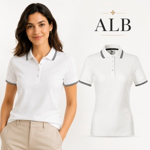 Tricou Polo Damă cu dungi la guler tip Tommy - Img 16