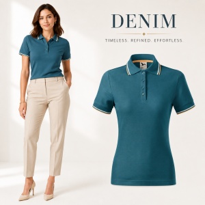 Tricou polo damă | guler cu dungi | cambrat slim fit 14 culori disponibile -233 - Img 17