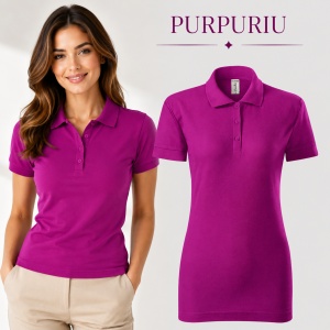 Tricou Polo Damă Joy P22 – 65% Bumbac, 170 g/m², Croială Cambrată, Etichetă Detașabilă - Img 13