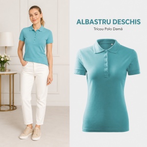 Tricou Polo Damă Malfini Pique Polo Free F10 – 65% Bumbac, 200 g/m², Label Free, XS–2XL - Img 18