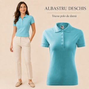 Tricou Polo Damă Pique Polo, Croială Cambrată, 36 Nuanțe, Mărimi XS–3XL - Img 28