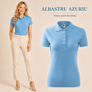 Tricou Polo Damă Pique Polo, Croială Cambrată, 36 Nuanțe, Mărimi XS–3XL - Img 45