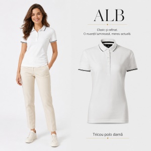 Tricou Polo Damă Premium Malfini 253 Perfection Plain, 95% Bumbac 5% Elastan, Croială Slim Fit, 200 g/m², S 2XL, 7 Culori - Img 29