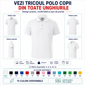 Tricou Polo pentru Băieți 222 - Img 5