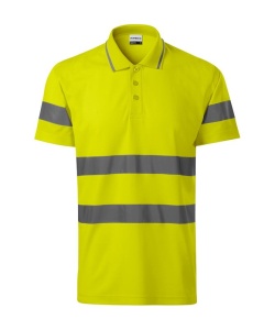 Tricou polo reflectorizant profesional de culoare galben