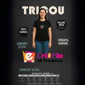 Tricou pom cu fluturi Negru, Copii | Dama | Barbat - Img 10