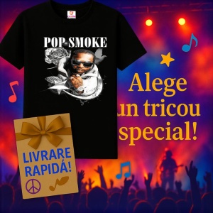Tricou Pop Smoke, muzica POP, Dama | Barbat | Copii, Culoare Negru - Img 7