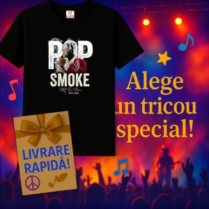 Tricou Pop Smoke - White Background, muzica POP, Dama | Barbat | Copii, Culoare Negru - Img 11
