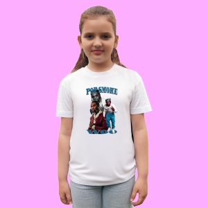 Tricou Pop Smoke - WOO Collage, muzica POP, Dama | Barbat | Copii - Img 2