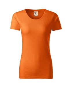 Tricou premium dama din bumbac organic de culoare portocaliu